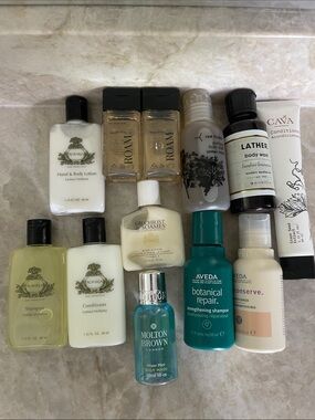 BRAND NEW TRAVEL SIZE ITEMS! Including lotions, shampoo, conditioner, and soap!